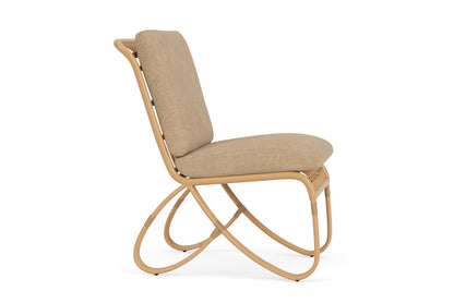 Lloyd Flanders Riviera Armless Dining Chair with Hayden Sand fabric, view 4