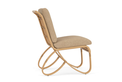 Lloyd Flanders Riviera Armless Dining Chair with Hayden Sand fabric, view 5