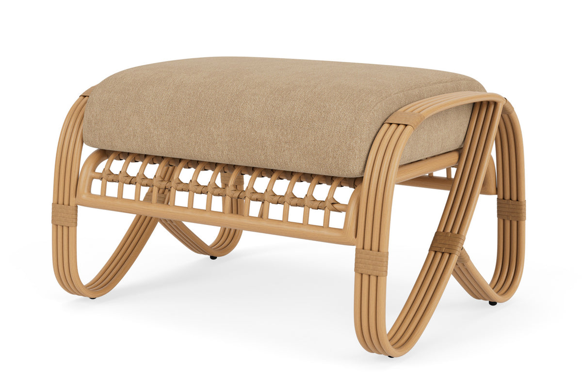 Lloyd Flanders Riviera Ottoman with Hayden Sand fabric, view 10