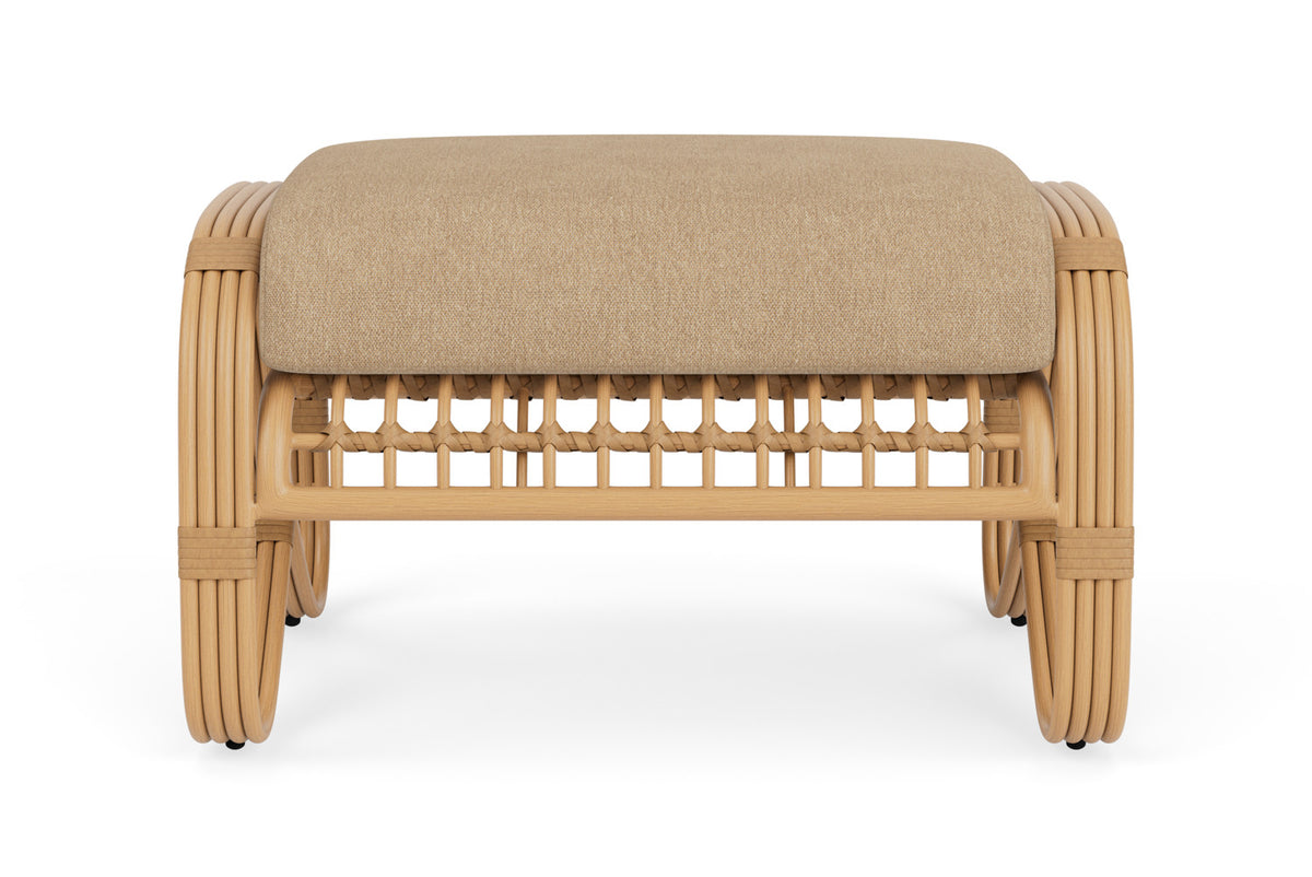 Lloyd Flanders Riviera Ottoman with Hayden Sand fabric, view 7