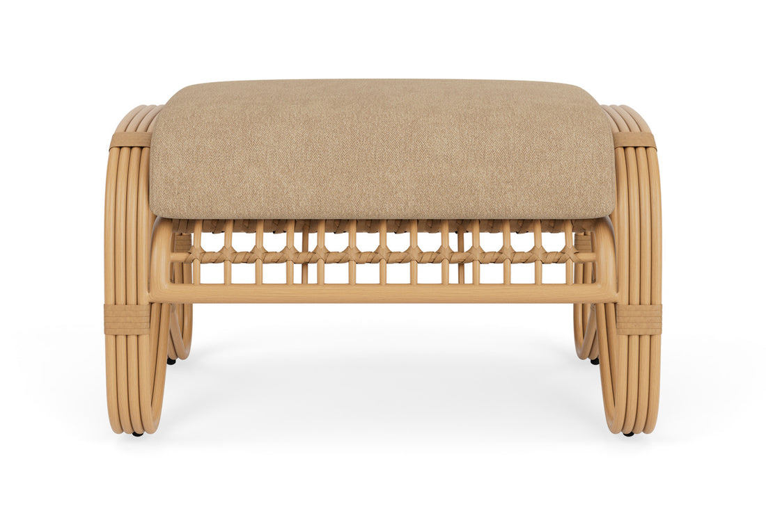 Lloyd Flanders Riviera Ottoman with Hayden Sand fabric