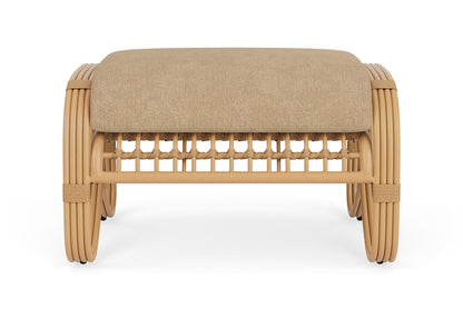 Lloyd Flanders Riviera Ottoman with Hayden Sand fabric