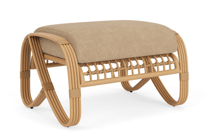 Lloyd Flanders Riviera Ottoman with Hayden Sand fabric, view 2
