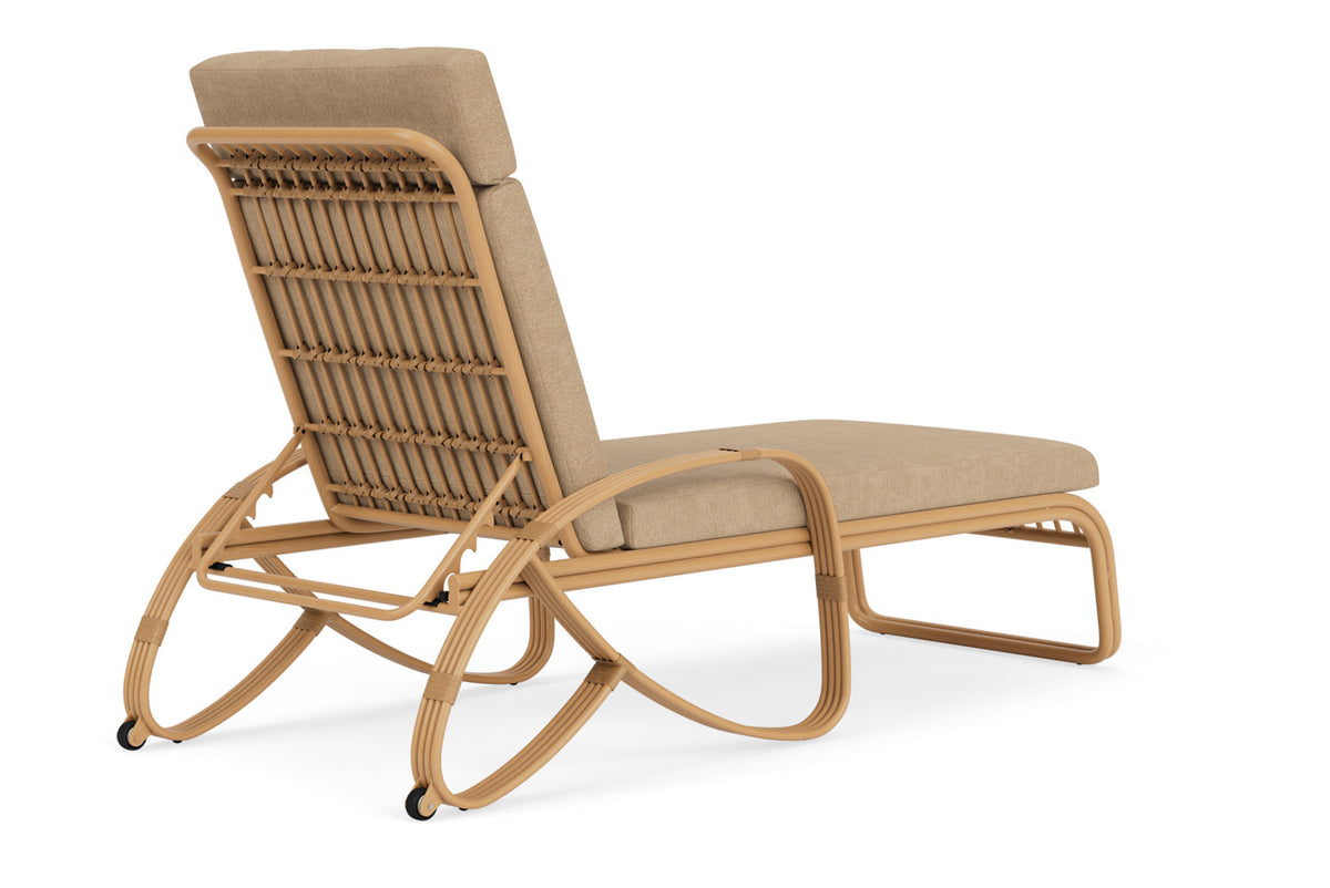 Lloyd Flanders Riviera Chaise with Hayden Sand fabric, view 6