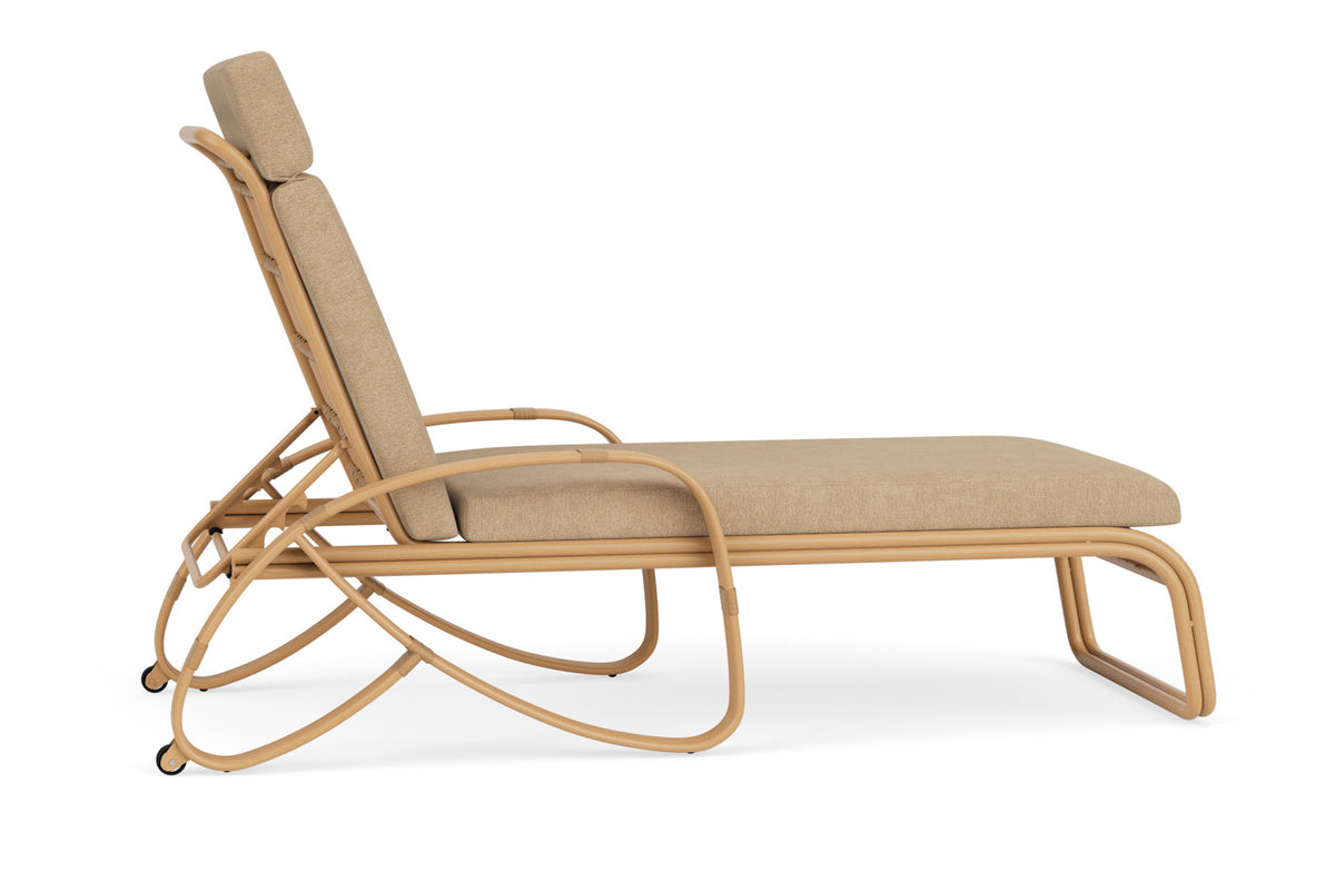 Lloyd Flanders Riviera Chaise with Hayden Sand fabric, view 5