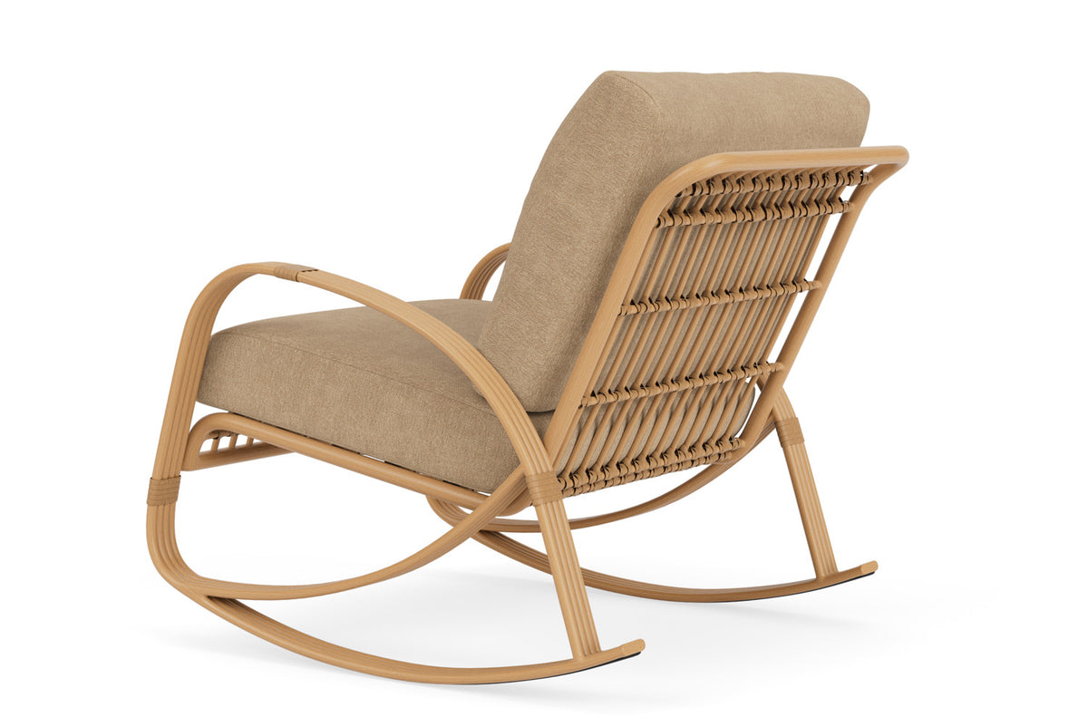 Lloyd Flanders Riviera Lounge Rocker with Hayden Sand fabric, view 8