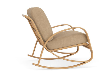 Lloyd Flanders Riviera Lounge Rocker with Hayden Sand fabric, view 5