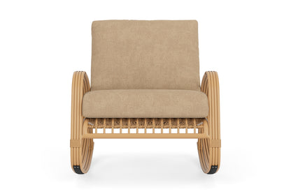 Lloyd Flanders Riviera Lounge Rocker with Hayden Sand fabric