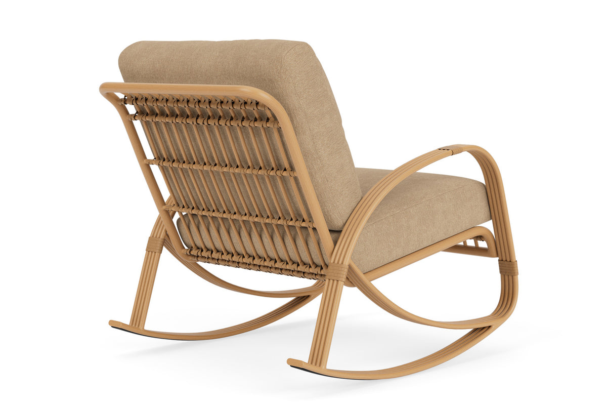 Lloyd Flanders Riviera Lounge Rocker with Hayden Sand fabric, view 6