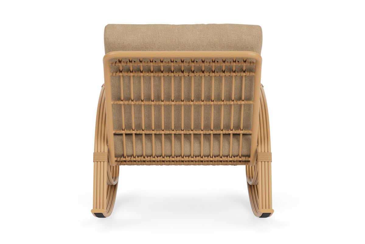 Lloyd Flanders Riviera Lounge Rocker with Hayden Sand fabric, view 7