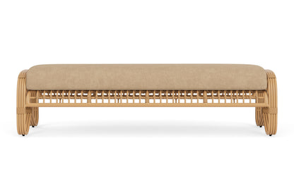 Lloyd Flanders Riviera Garden Bench with Hayden Sand fabric, view 7