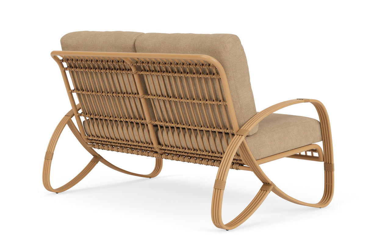 Lloyd Flanders Riviera Loveseat with Hayden Sand fabric, view 6