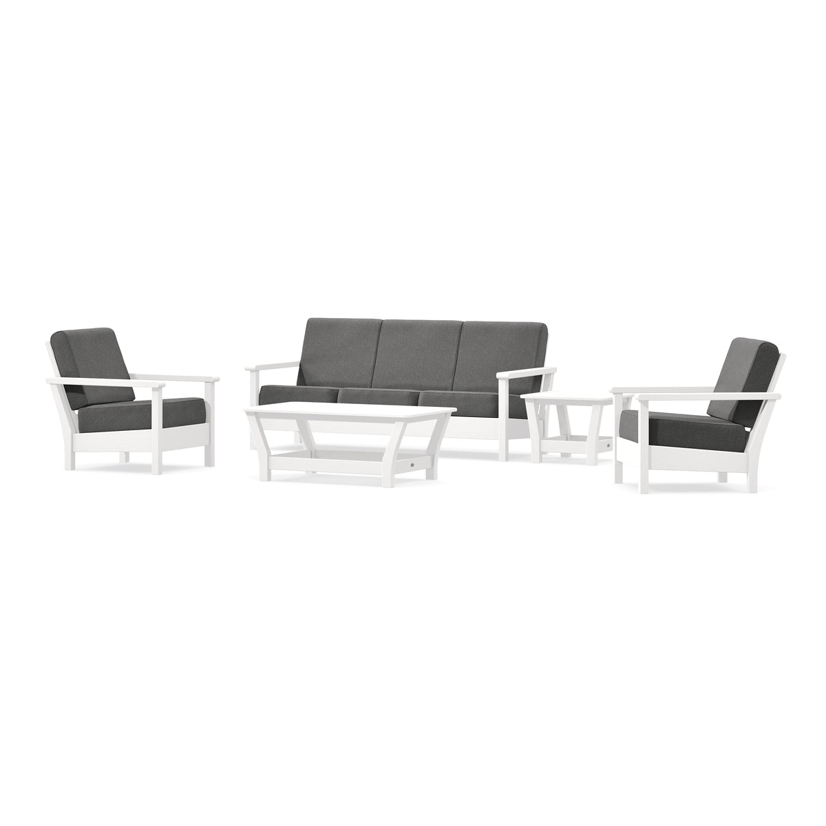 POLYWOOD Harbour 5-Piece Deep Seating Set in White