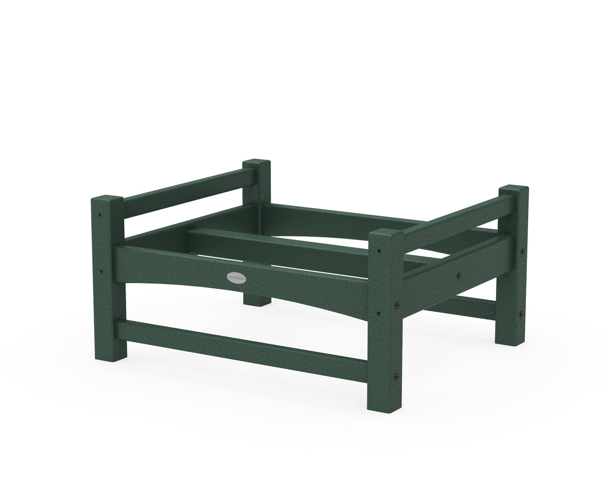 POLYWOOD Club Ottoman Frame in Green