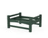POLYWOOD Club Ottoman Frame in Green