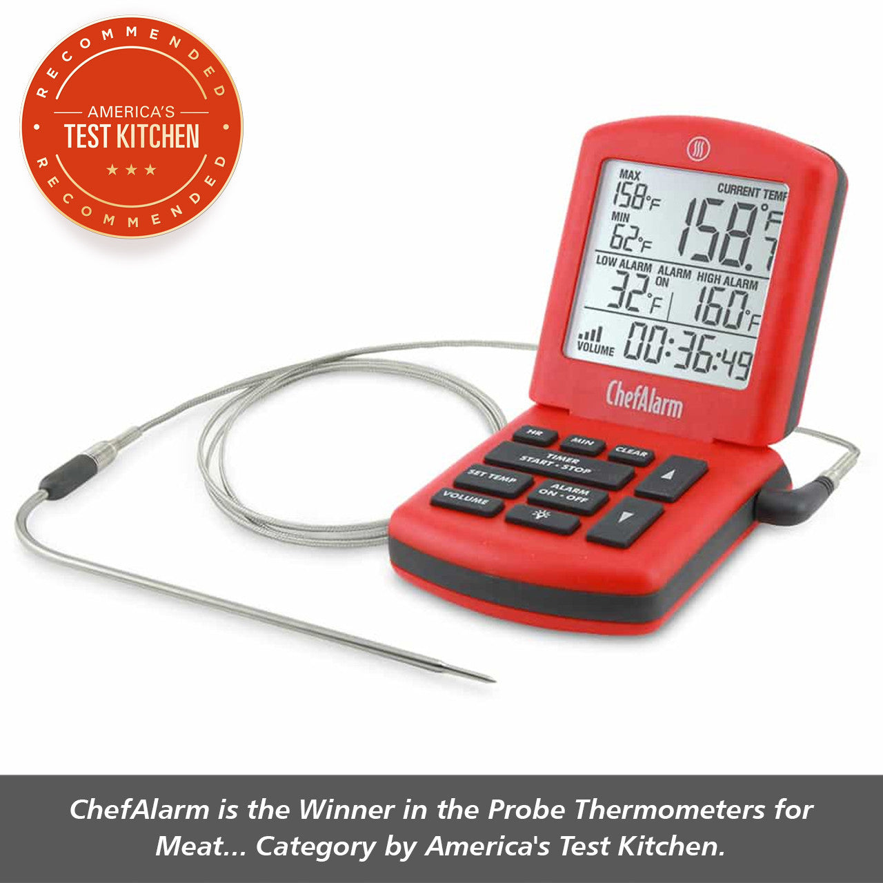 ChefAlarm Cooking Thermometer and Timer with Alarm