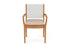 Lloyd Flanders Teak Loom Back Teak Dining Armchair in Matte White
