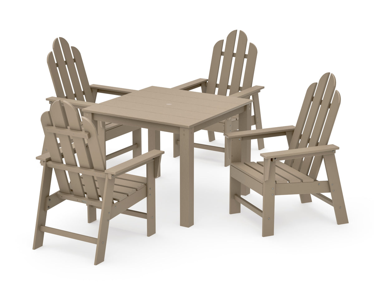 POLYWOOD Long Island 5-Piece Parsons Dining Set in Vintage Sahara