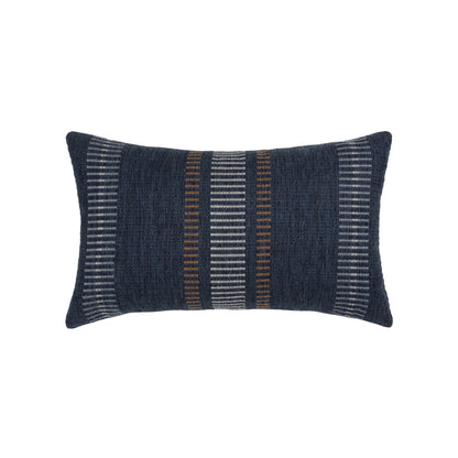 Elaine Smith Journey Indigo outdoor pillow, navy