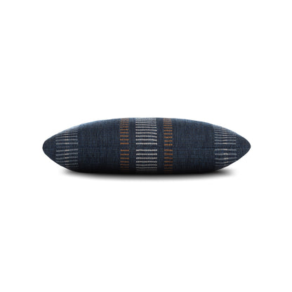 Elaine Smith Journey Indigo outdoor pillow, navy - view 9