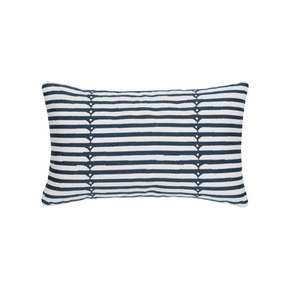 Elaine Smith Sincerity Denim outdoor pillow, blue