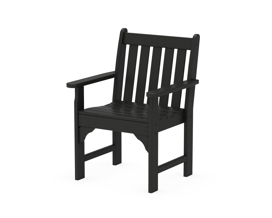 POLYWOOD Vineyard Garden Arm Chair in Black