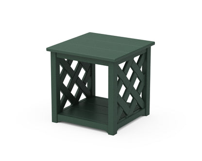 POLYWOOD Wovendale Accent Table in Green