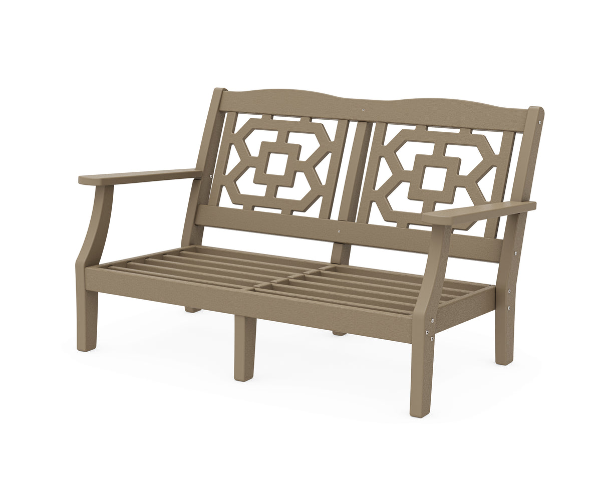 POLYWOOD Chinoiserie Deep Seating Loveseat Frame in Vintage Sahara