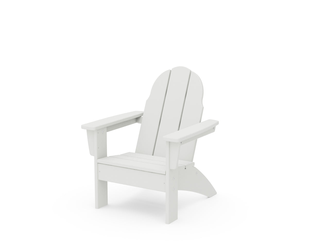 POLYWOOD Kids Vineyard Adirondack Chair in Vintage White