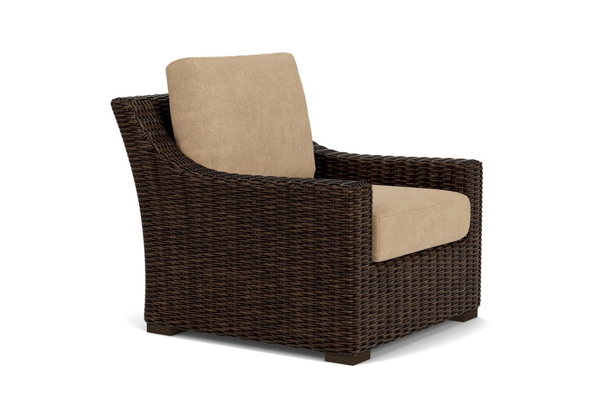 Lloyd Flanders Mesa Lounge Chair with Hayden Sand fabric, view 3