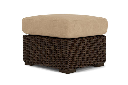 Lloyd Flanders Mesa Ottoman with Hayden Sand fabric, view 6
