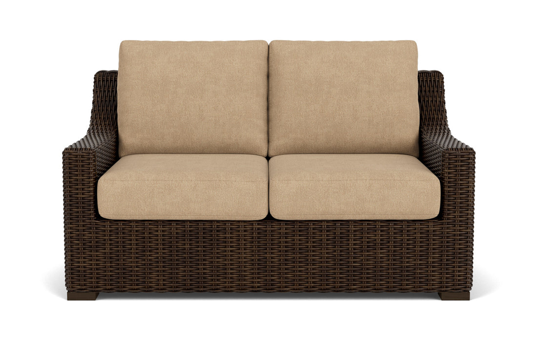 Lloyd Flanders Mesa Conversation Set with Hayden Sand fabric