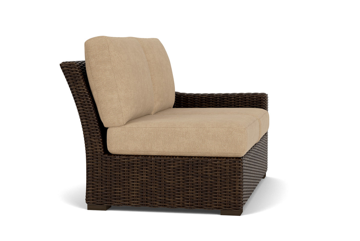 Lloyd Flanders Mesa Chaise Sectional with Hayden Sand fabric, view 4