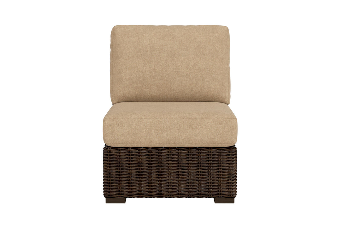 Lloyd Flanders Mesa Armless Sectional with Hayden Sand fabric
