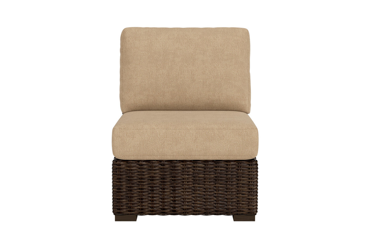 Lloyd Flanders Mesa Armless Sectional with Hayden Sand fabric