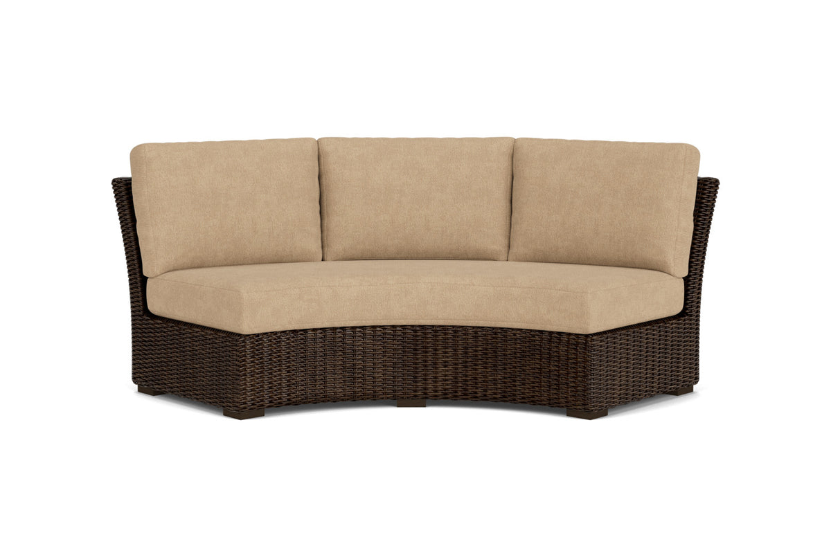 Lloyd Flanders Mesa Curved Sofa Sectional with Hayden Sand fabric