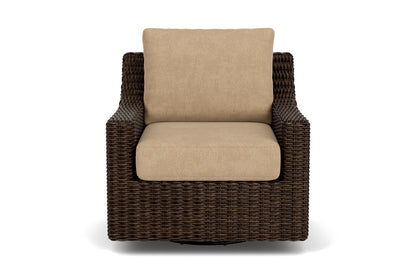 Lloyd Flanders Mesa Swivel Glider Lounge Chair with Hayden Sand fabric