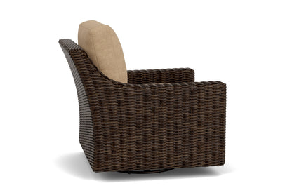Lloyd Flanders Mesa Swivel Glider Lounge Chair with Hayden Sand fabric, view 5