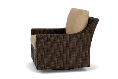 Lloyd Flanders Mesa Swivel Glider Lounge Chair with Hayden Sand fabric, view 9
