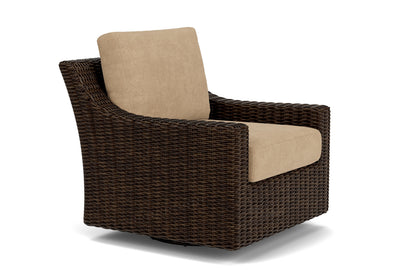 Lloyd Flanders Mesa Swivel Glider Lounge Chair with Hayden Sand fabric, view 3