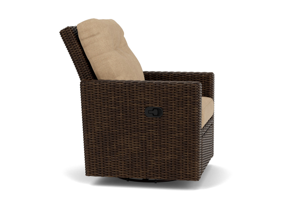Lloyd Flanders Mesa Swivel Glider Recliner with Hayden Sand fabric, view 4