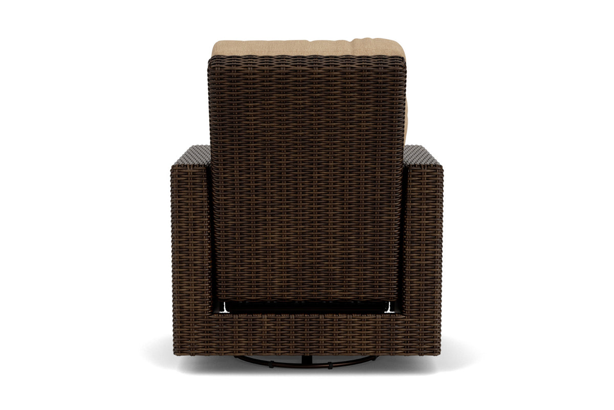 Lloyd Flanders Mesa Swivel Glider Recliner with Hayden Sand fabric, view 7