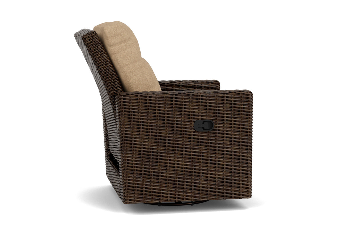 Lloyd Flanders Mesa Swivel Glider Recliner with Hayden Sand fabric, view 5