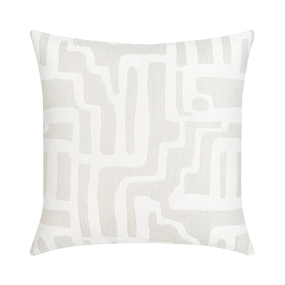 Elaine Smith Noble Alabaster outdoor pillow, ivory and white - view 11