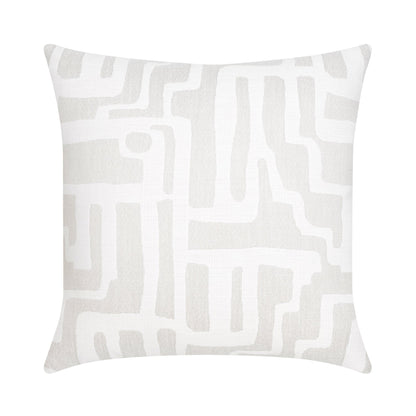 Elaine Smith Noble Alabaster outdoor pillow, ivory and white - view 2
