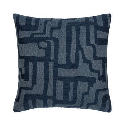 Elaine Smith Noble Indigo outdoor pillow, navy - view 3
