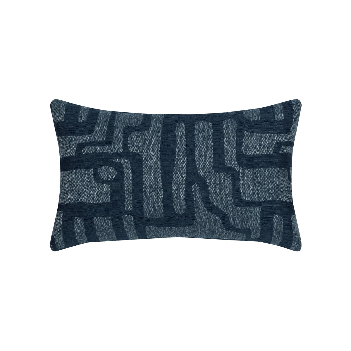 Elaine Smith Noble Indigo outdoor pillow, navy - view 9