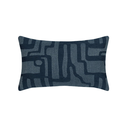 Elaine Smith Noble Indigo outdoor pillow, navy - view 9