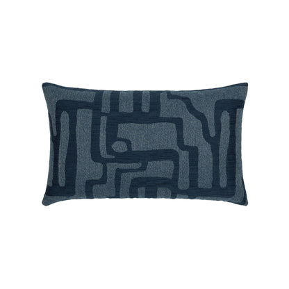 Elaine Smith Noble Indigo outdoor pillow, navy