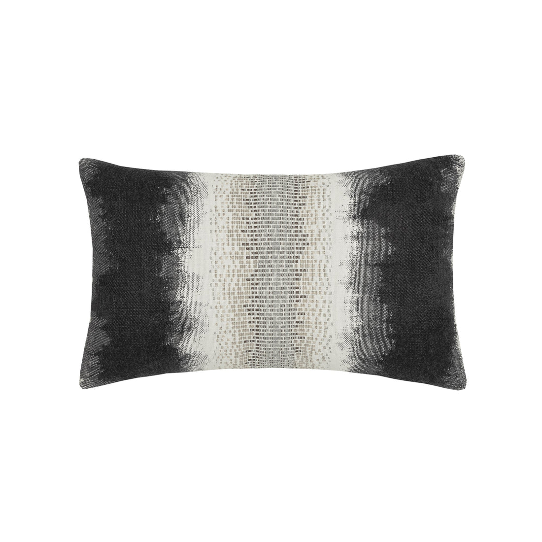 Elaine Smith Resilience Charcoal outdoor pillow, gray and charcoal